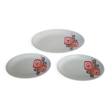 3 oval dishes Winterling Marktleuthen Bavaria 70's