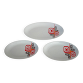 3 oval dishes Winterling Marktleuthen Bavaria 70's
