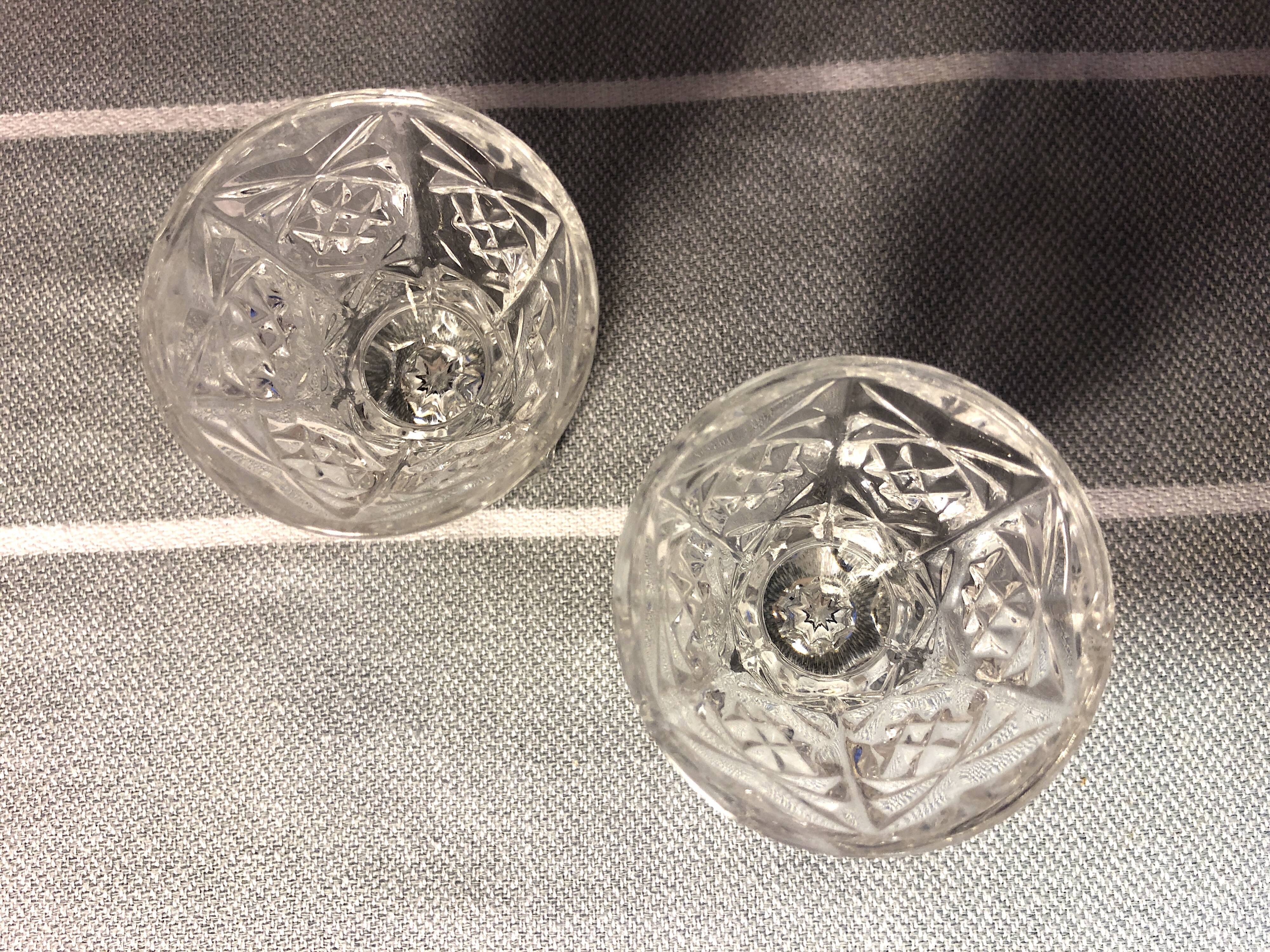 Vintage crystal shells in cut glass