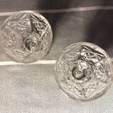 Vintage crystal shells in cut glass