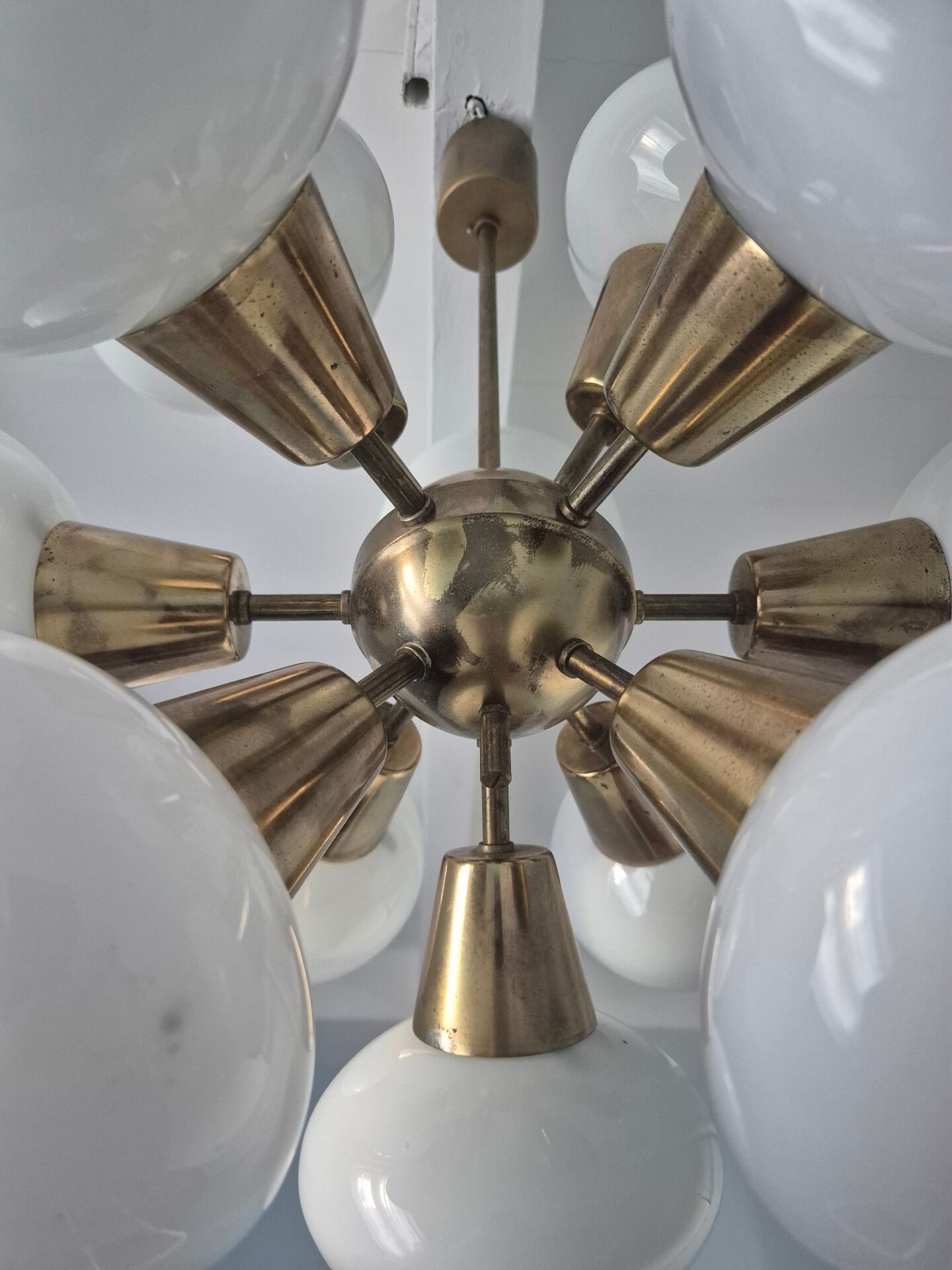 Sputnik Chandelier by Kamenecky Senov, Vintage Czechoslovak 1970s