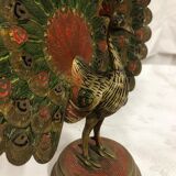 Vintage brass peacock 1960
