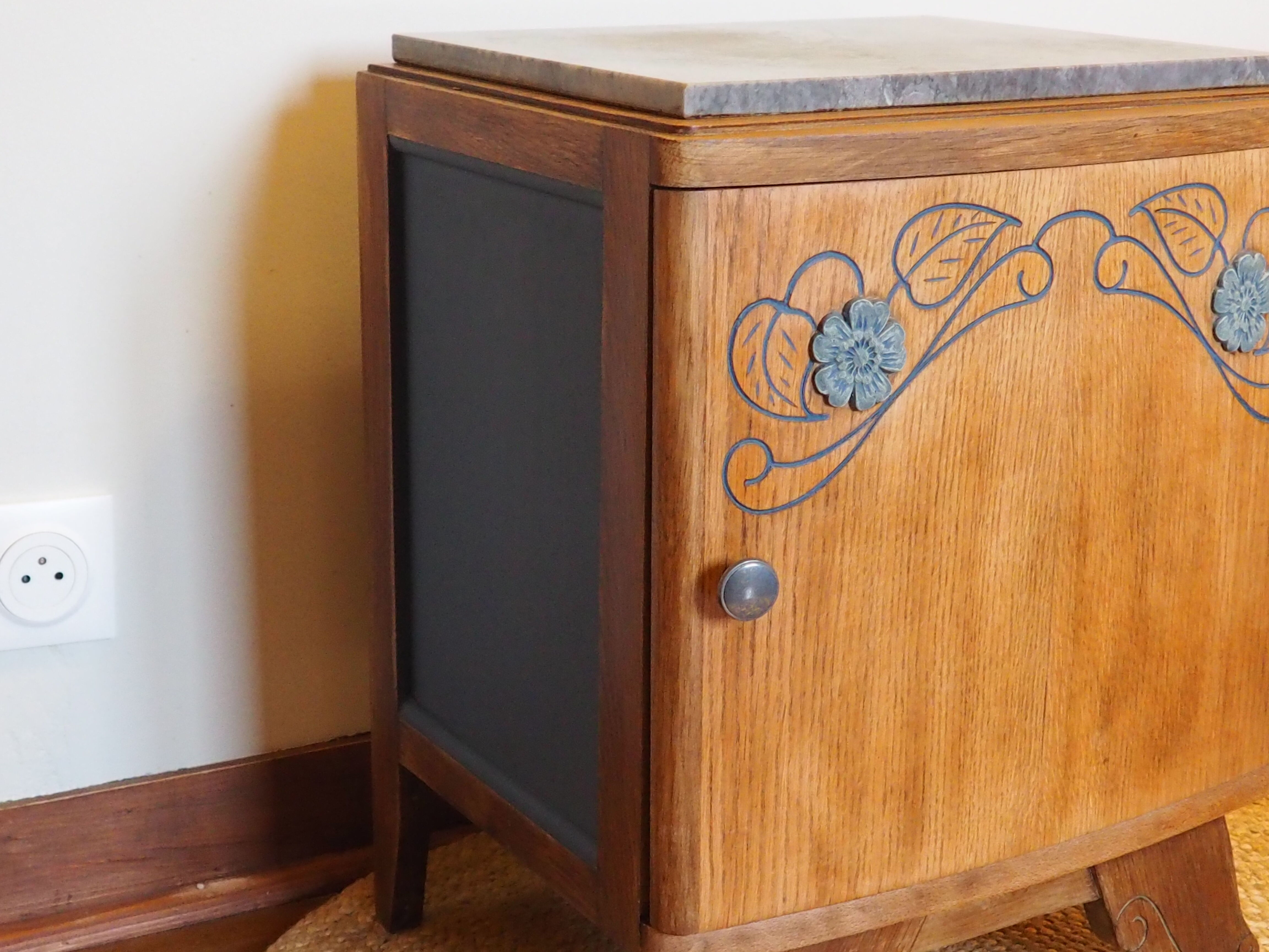 Renovated Art Deco bedside table
