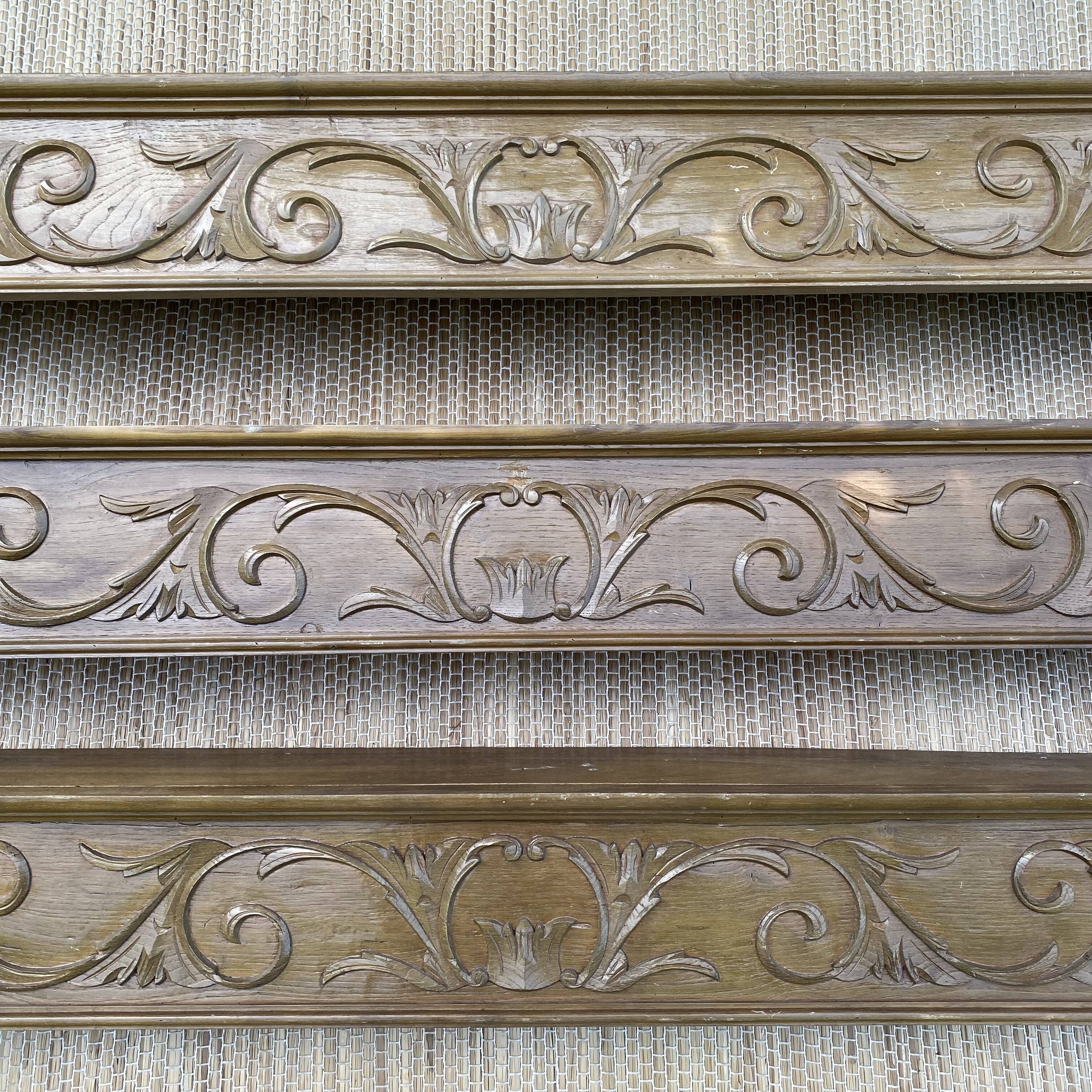 Old wooden curtain cover