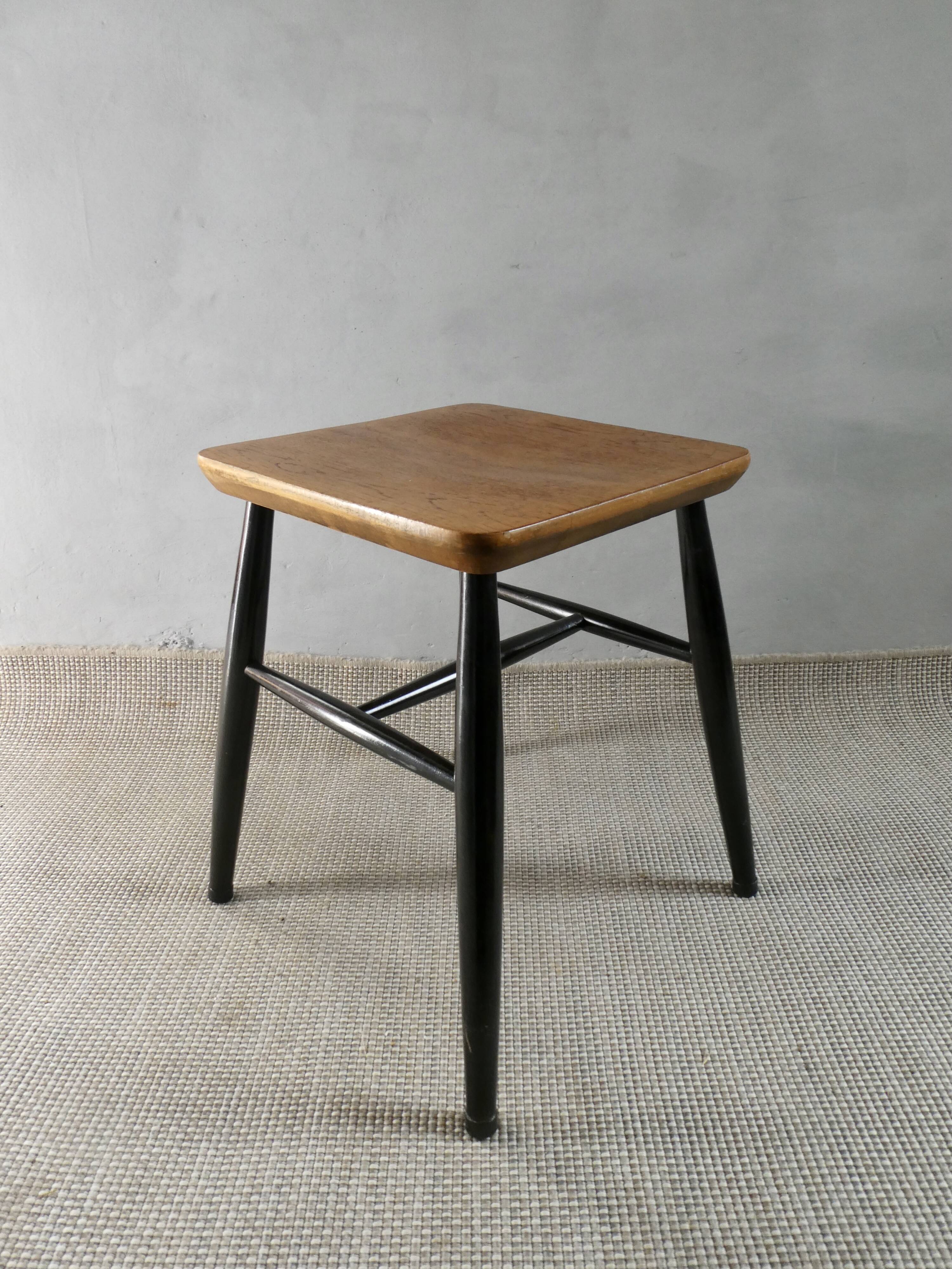 Wooden stool by Tapiovaara, 1960s