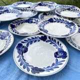 Lunéville blue flower dinner plates