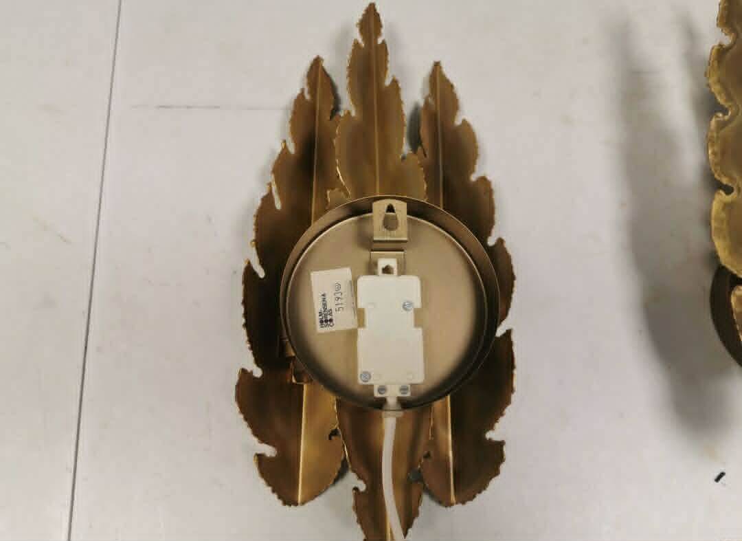 Brutalist Brass Wall Lamps by Svend Aage Holm Sørensen, Denmark 1960s