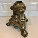 Silver bronze church candelabra