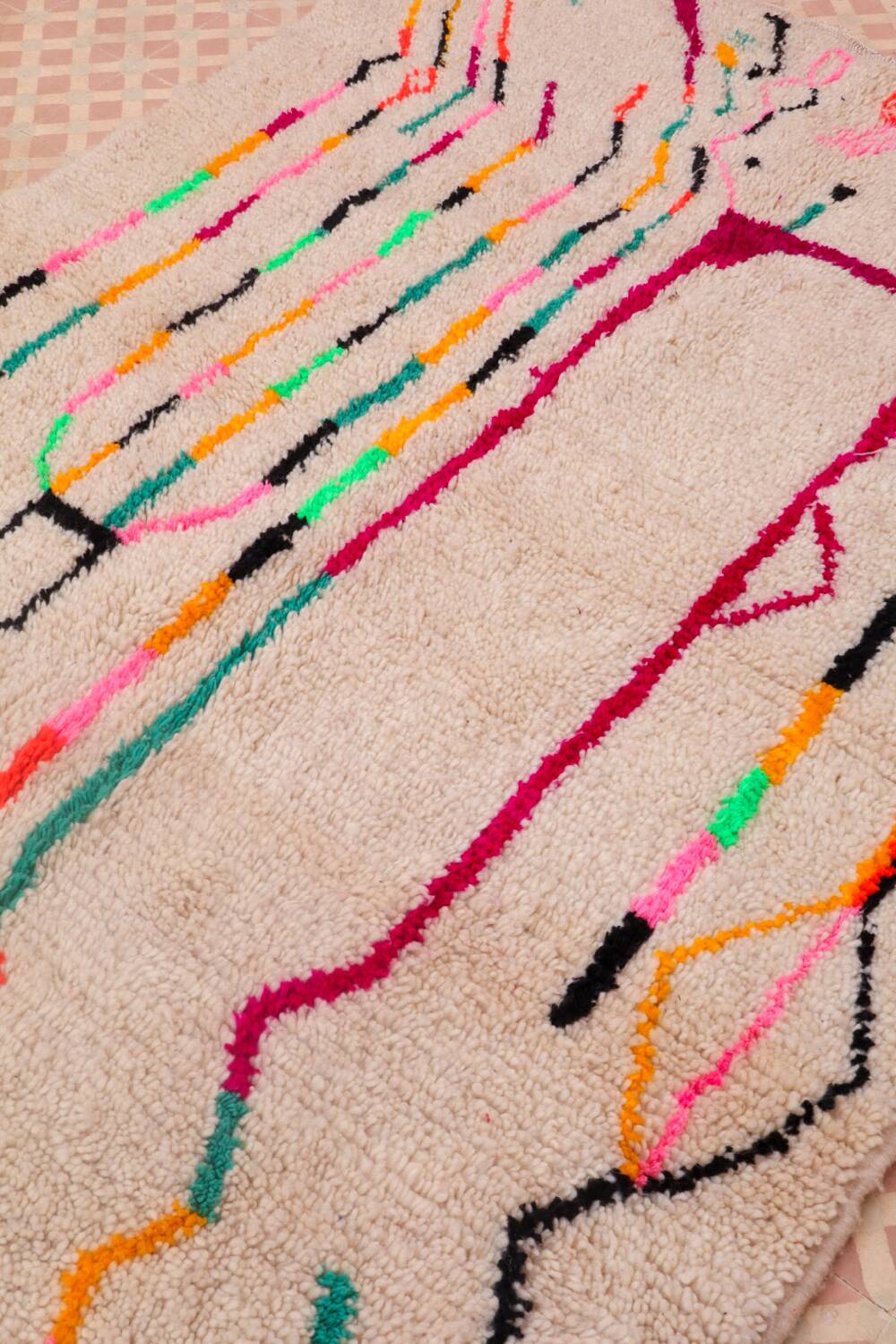 Tapis berbère azilal multicolore