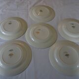 Assiettes plates porcelaine opaque digoin sarreguemines modèle pasteur