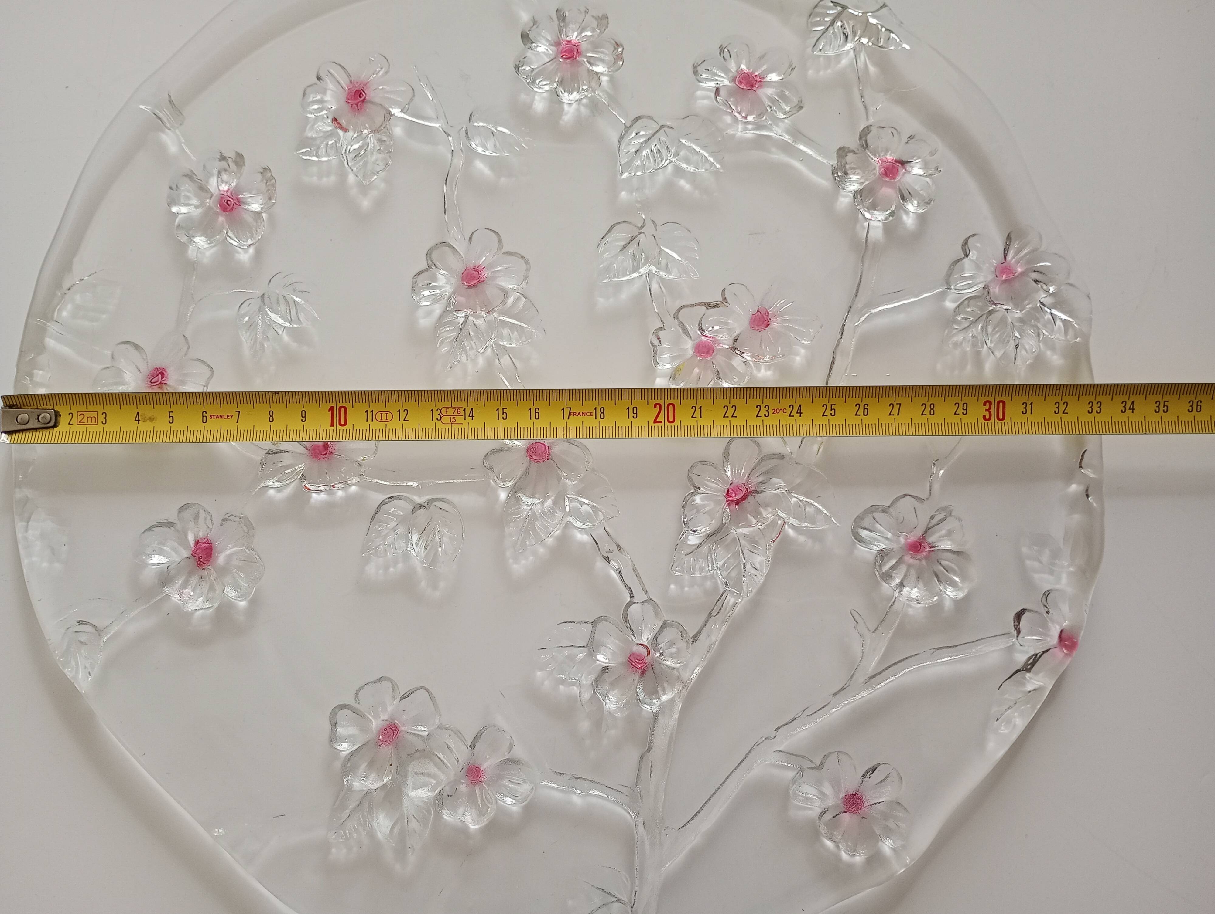 Cherry blossom glass pie dish