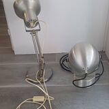 Set of 2 vintage metal lamps