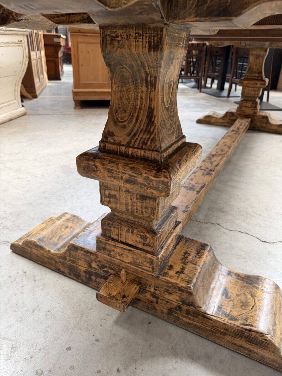 Large monastery-style table in aged fir.