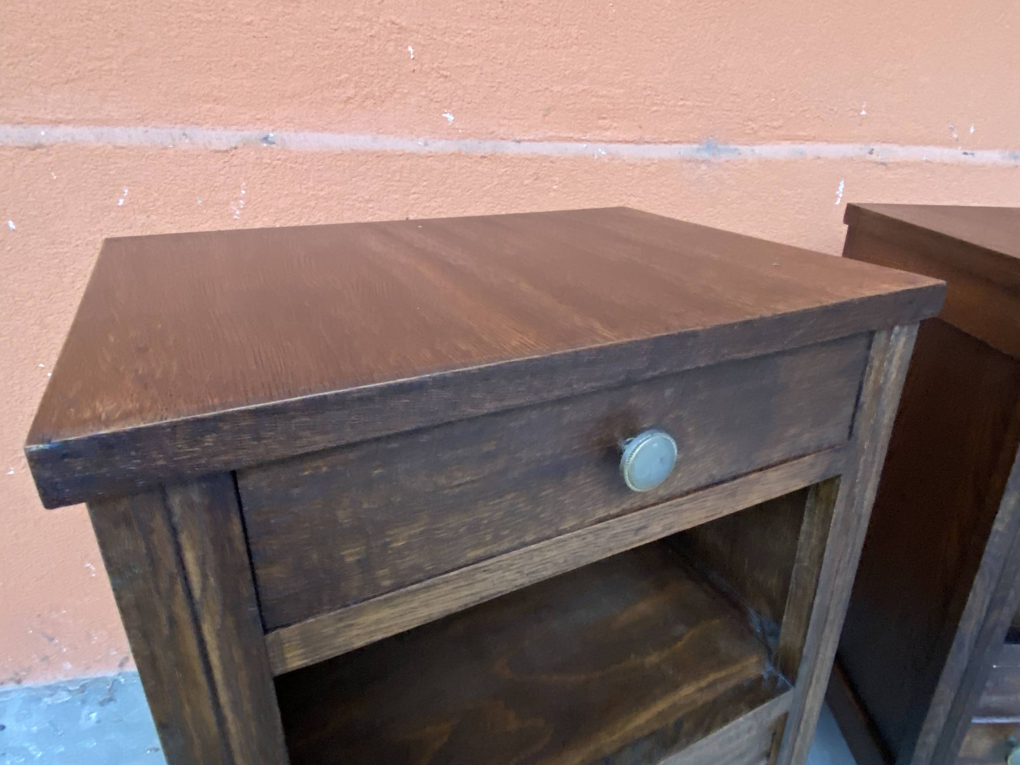 Pair of vintage Art Deco bedside tables from the 1950s