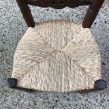 Brutalist straw chair