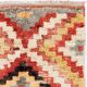 Vintage Hand-Knotted Turkish Tulu Rug with Geometric Design in Red, Cream, Yellow and Gray, 100% Wool