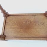 Console or side table in light oak stained massir wood