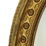 Large Oval Classic Mirror Gold Leaf Baroque Style Flowers 85cm