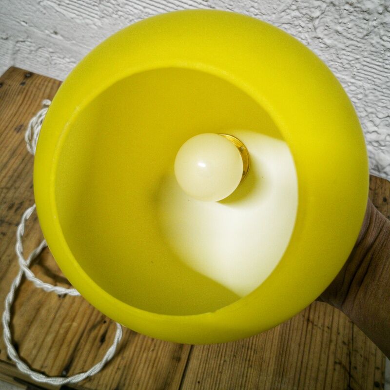 Vintage opaline yellow lamp