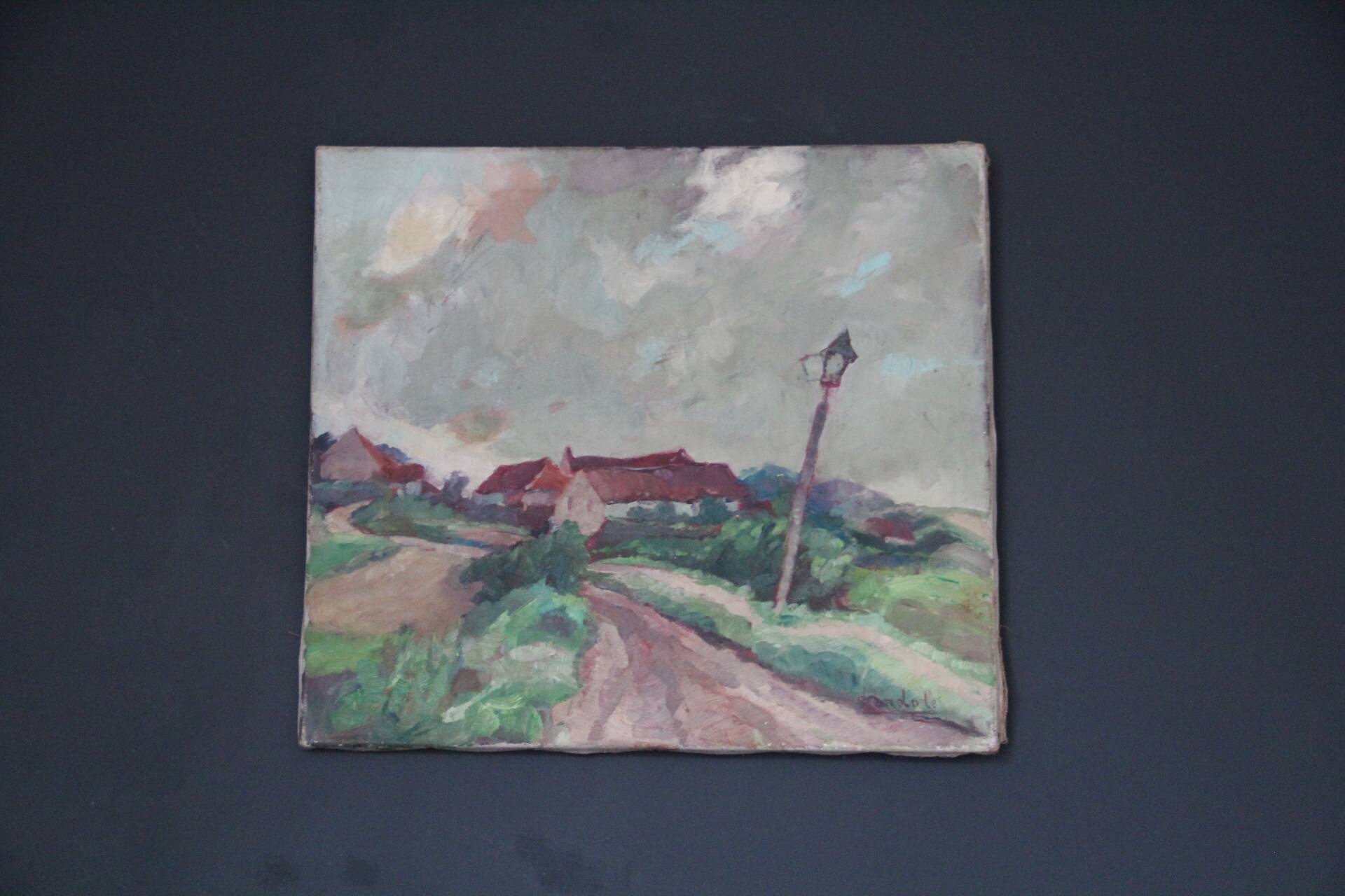 Oil on canvas, Path in the Countryside
