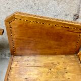 Vintage wooden veranda armchairs with inlaid marquetry 1930s