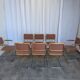 Ensemble de 8 chaises vintage Cesca par Bene Austria, chaises de salle à manger en chrome des années 50.