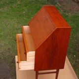 Secretaire with a key from the 1960s / 70s, Denmark, teak wood