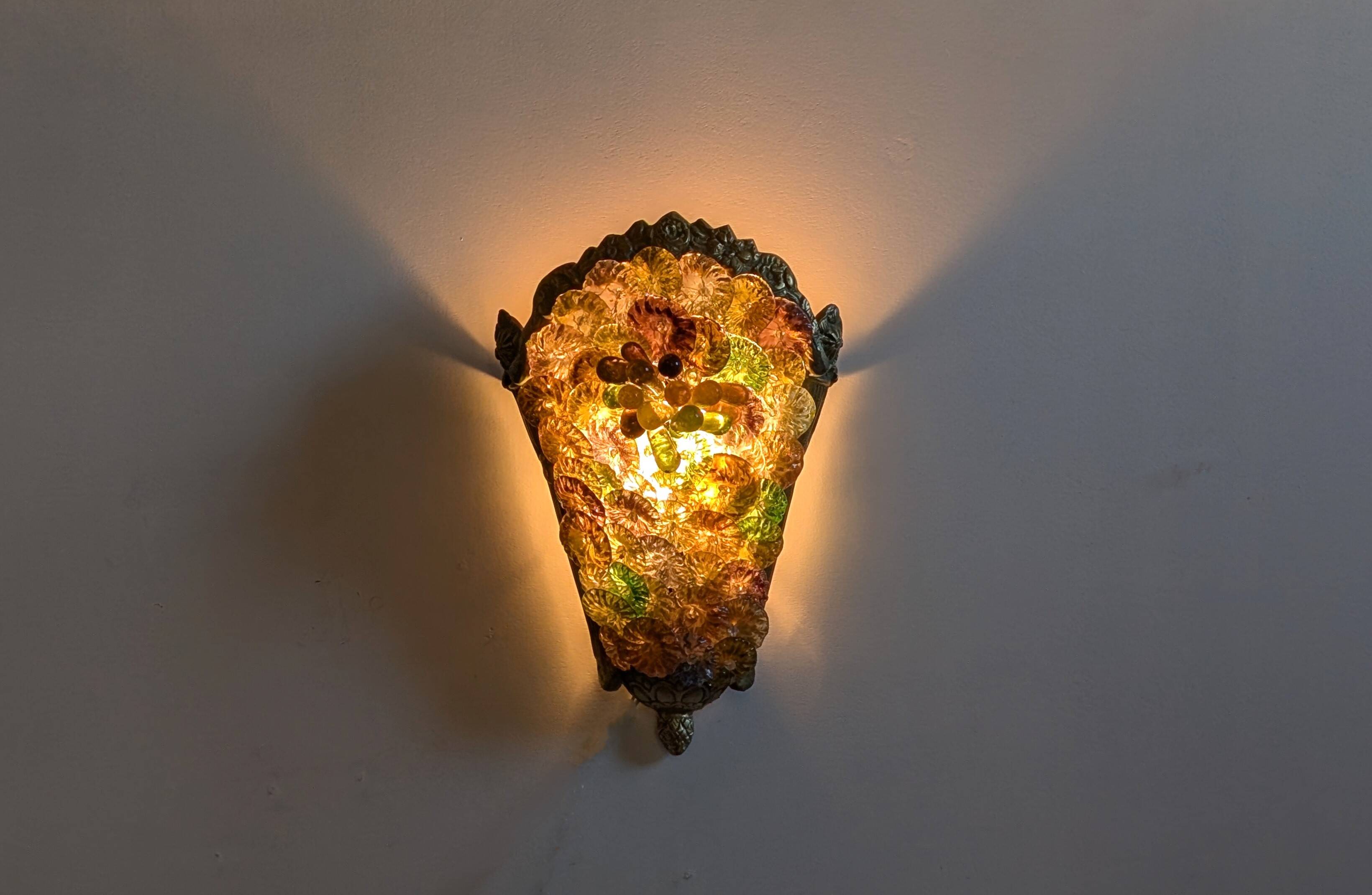 Pair of Art Deco Murano wall lights