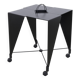 Side table on wheels Harlequin Errebi Italy, 1980s Memphis style