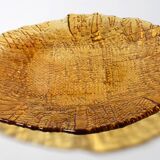 Amber Plate Jute by Pavel Panek / Glass Union / Czech Republic / 1977