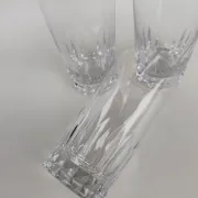 3 large long drink glasses in Baccarat crystal, Piccadilly model.