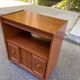 Vintage TV/Hi-Fi Unit on Wheels in Walnut Style, made in France 1970.