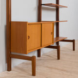 Two bay modular teak wall unit by sven andersen møbelfabrikk, norway, 1960s