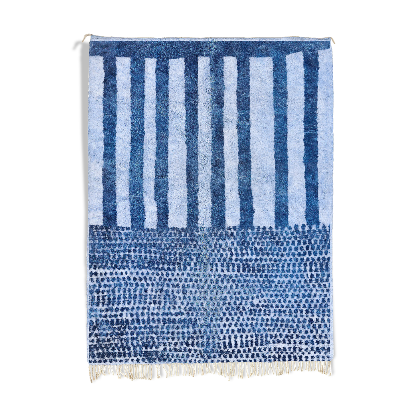 Modern Moroccan carpet blue contemporary art 240x300cm