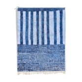 Tapis marocain moderne bleu art contemporain 240x300cm