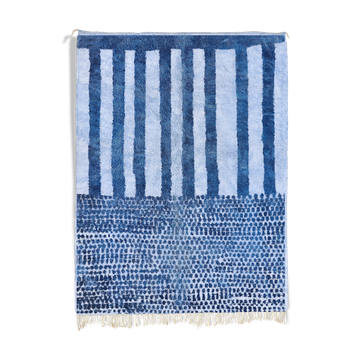 Modern Moroccan carpet blue contemporary art 240x300cm