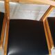 5 vintage black skai chairs