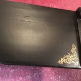 Hairdresser or toilet table in English pine, painted black