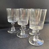 6 verres à vin – cristal léger taillé