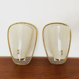 Set of 2 mid-century modern wall lamps