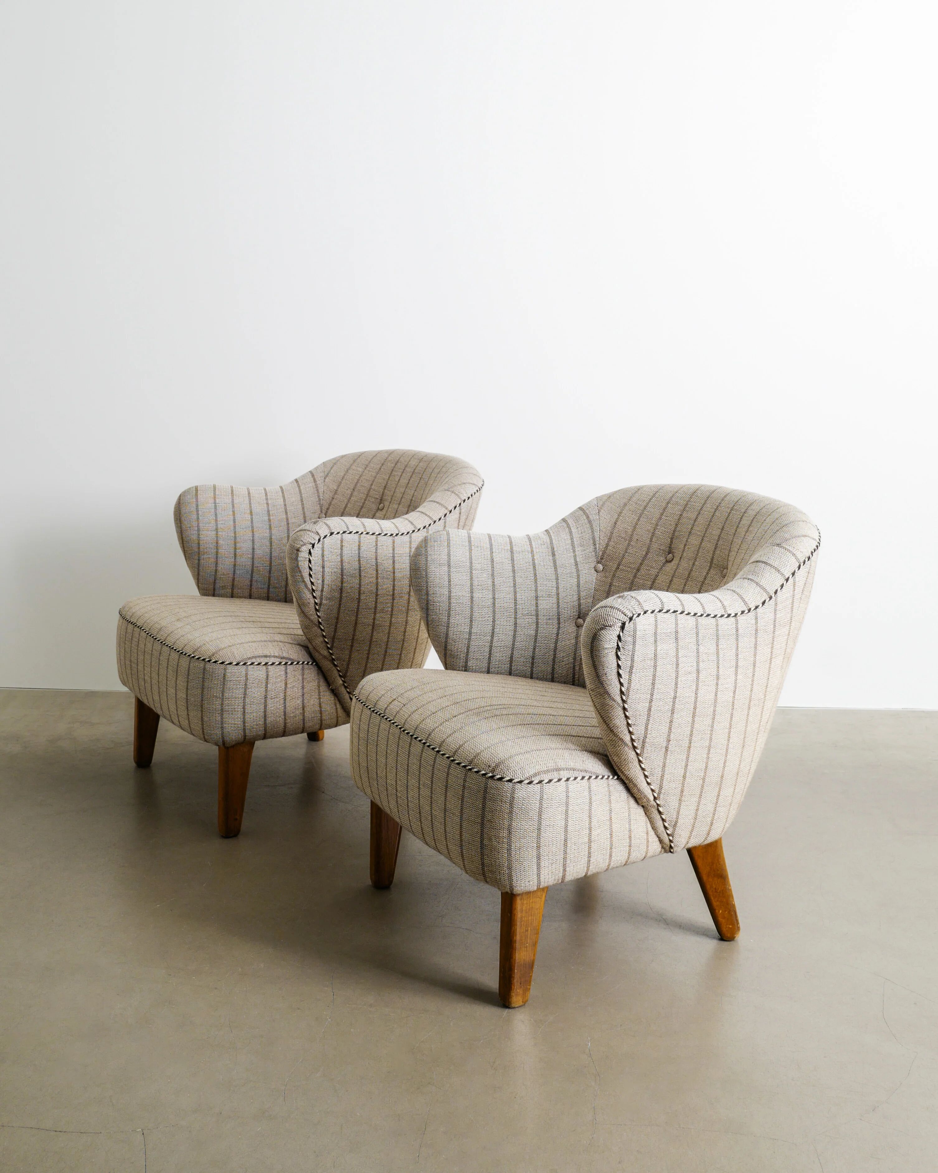 Vintage Danish Sculptural Armchairs by Flemming Lassen, 1960s