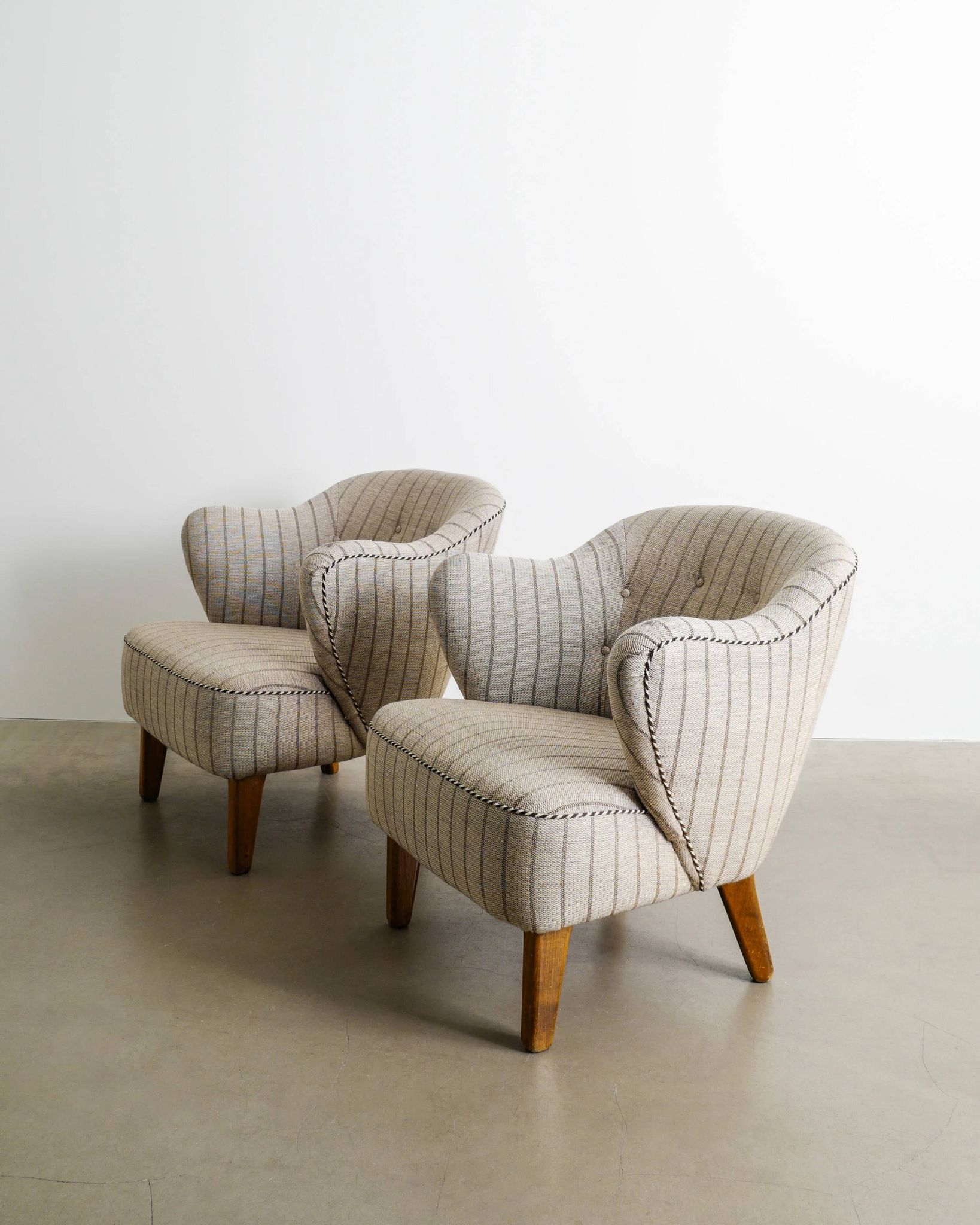 Vintage Danish Sculptural Armchairs by Flemming Lassen, 1960s