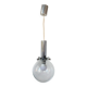 Suspension vintage design lampe globe en verre transparente