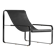 Classic Minimalist Contemporary Chaise Longue Smoke Black Metal and Black Leather