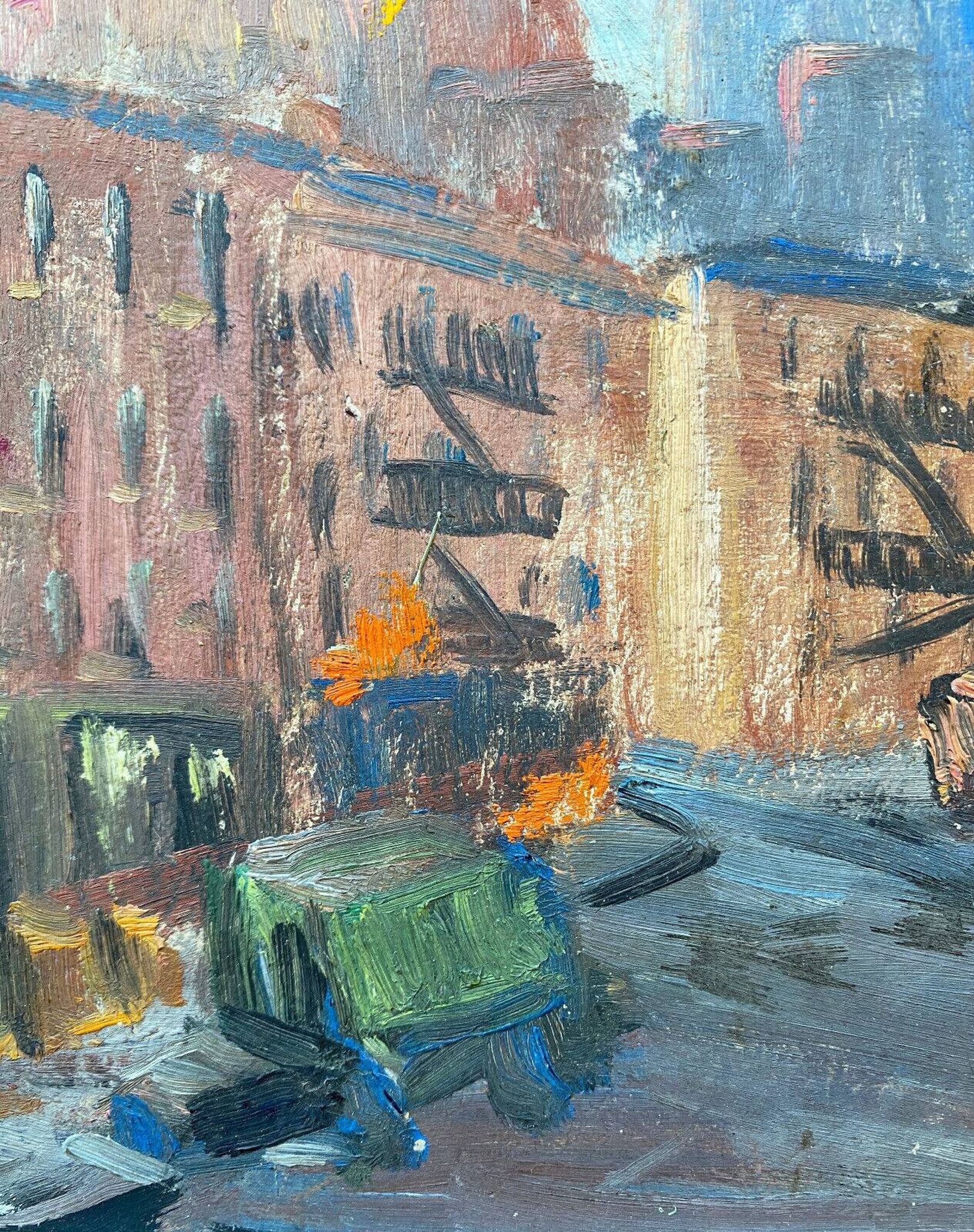 Hsp painting new york "usa" 1920 alice thevin (1862 - 1937) + frame