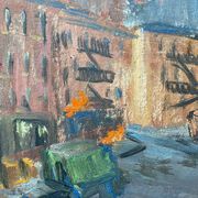 Hsp painting new york "usa" 1920 alice thevin (1862 - 1937) + frame