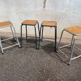 Set of 4 industrial stools