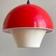 Scandinavian red & white vintage plastic hanging lamp