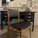 Chaise vintage Mid Century  assise noire