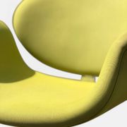 Little Tulip armchair by Pierre Paulin for Artifort in green fabric.